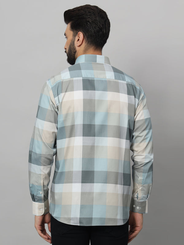 Men's Cotton Casual Diverse Checks Shirt for Men Full Sleeves Classic Check Shirt