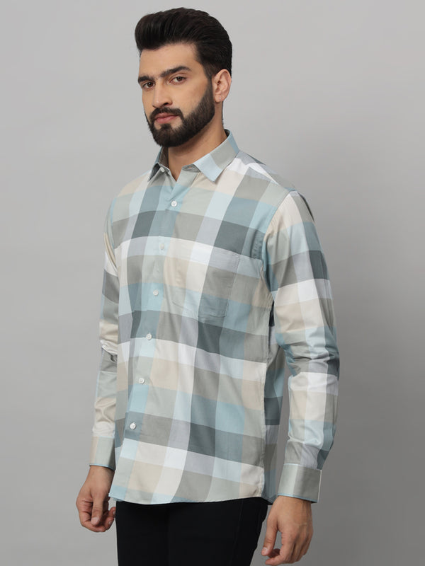 Men's Cotton Casual Diverse Checks Shirt for Men Full Sleeves Classic Check Shirt