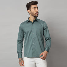 Dark Mint Green Solid Shirt - Classic Fit, Soft Cotton, Casual & Formal Wear