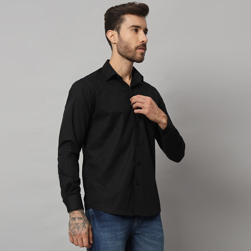 Stylish Men's Charcoal Black Shirt - Perfect for Any Occasion | Comfortable & Elegant