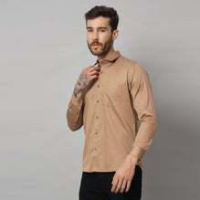 Classic Men's Dull Brown Solid Shirt - Premium Quality and Versatile Design