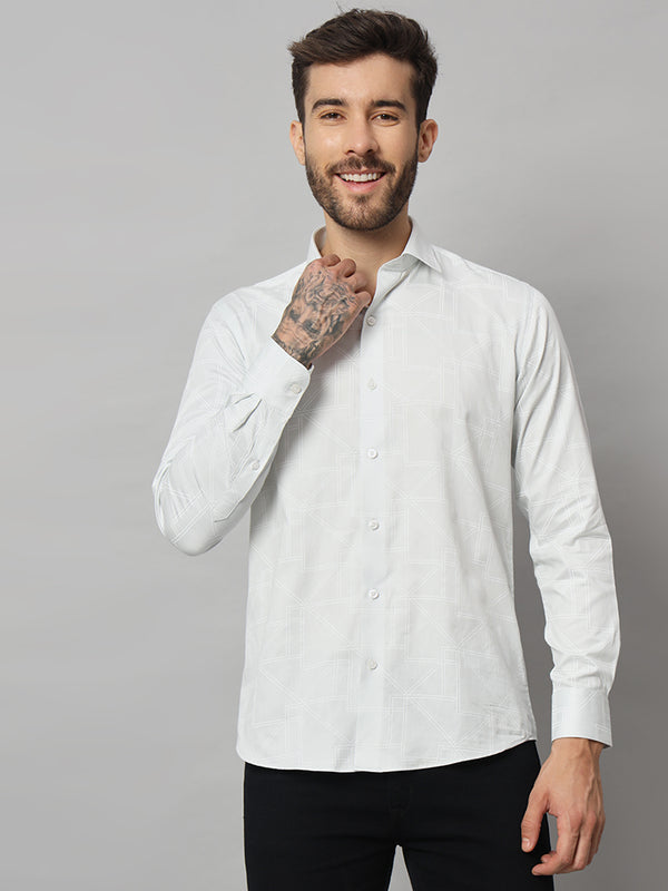 Stylish Grey Abstract Shirt - Trendy Men's Fashion Tee