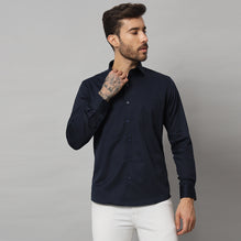 Stylish Navy Blue Solid Shirt - Premium Quality, Versatile, and Timeless